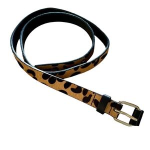 Vintage Y2K The Limited Leather Animal Print Belt Size 30” to 34”